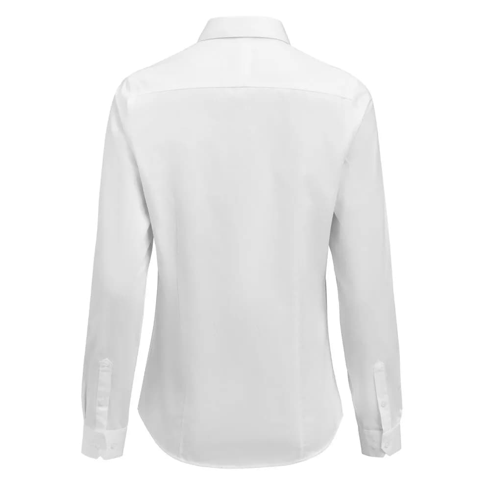YB50 Twill Bluse Contemporary Fit Femmes - Weiß