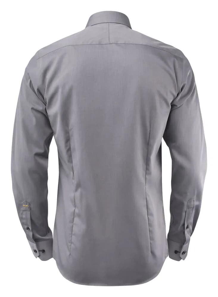 YB51 Twill Regular Hemd Regular Fit Herren - Grau/Schwarz