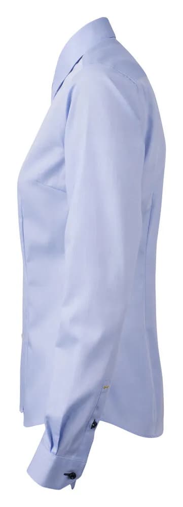 YB51 Twill Damen Blusen - Hellblau/Marine