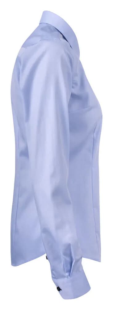 YB51 Twill Damen Blusen - Hellblau/Marine