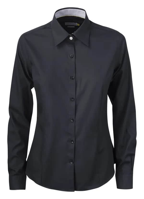 YB51 Twill Damen Blusen - Schwarz