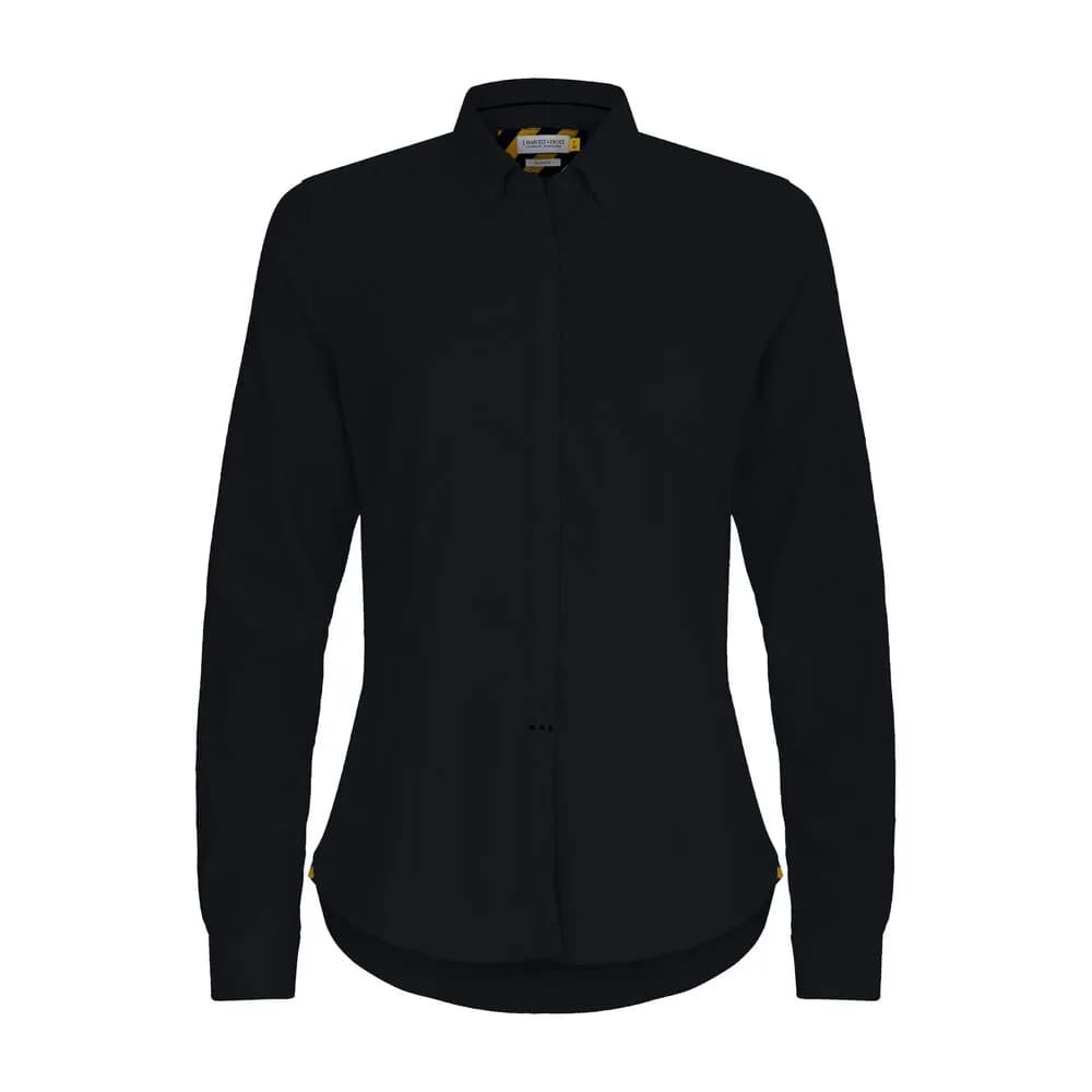 YB54 Oxford Damen Blusen - Schwarz