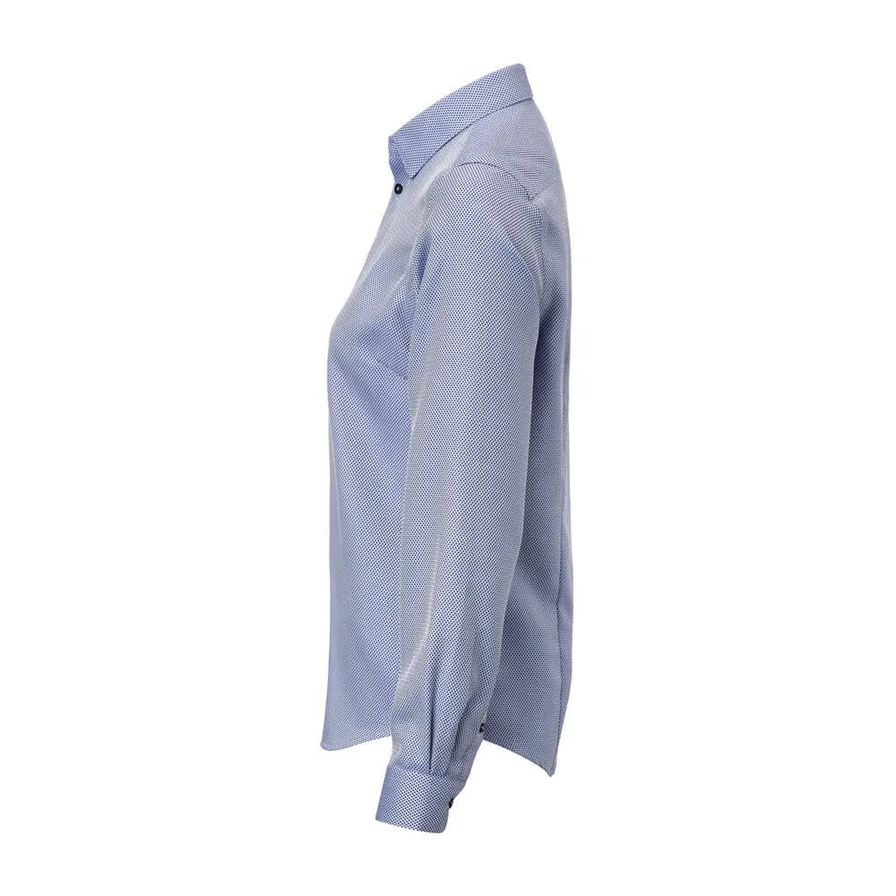 YB55 Jacquard Contemporary Fit Damen Blusen - Kristallblau