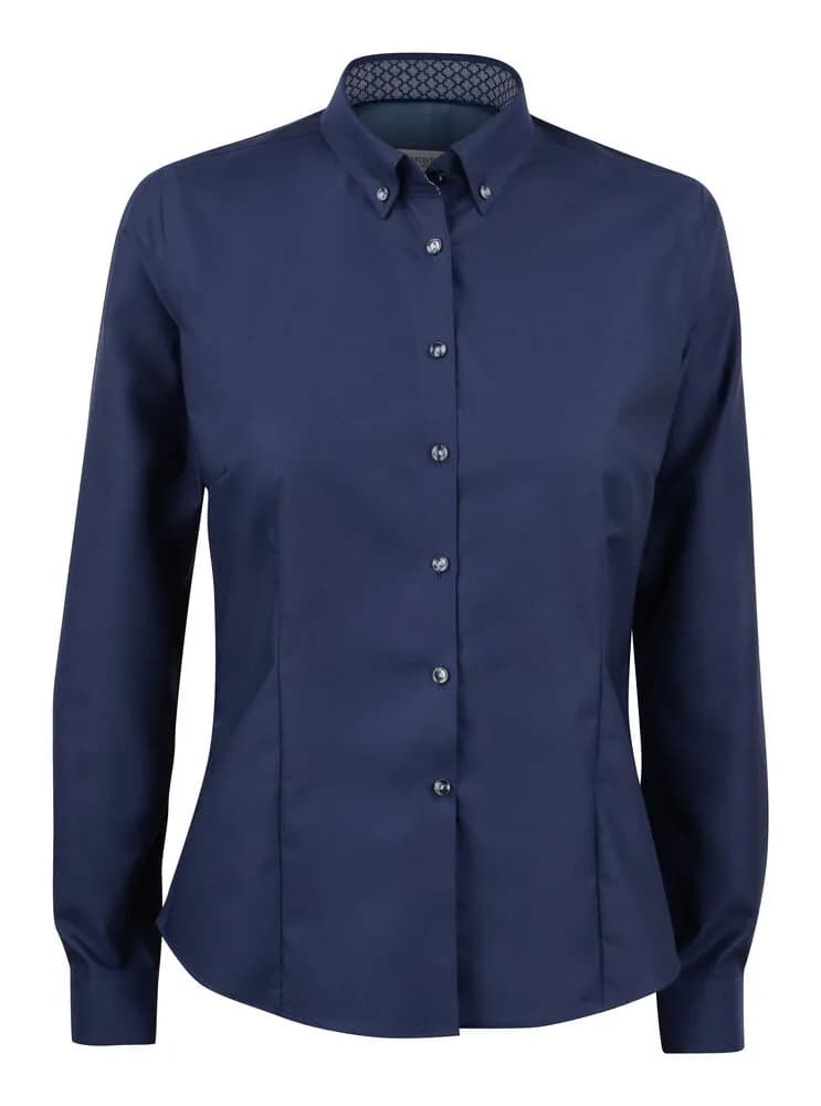 RB121 Oxford Damen Blusen - Marine