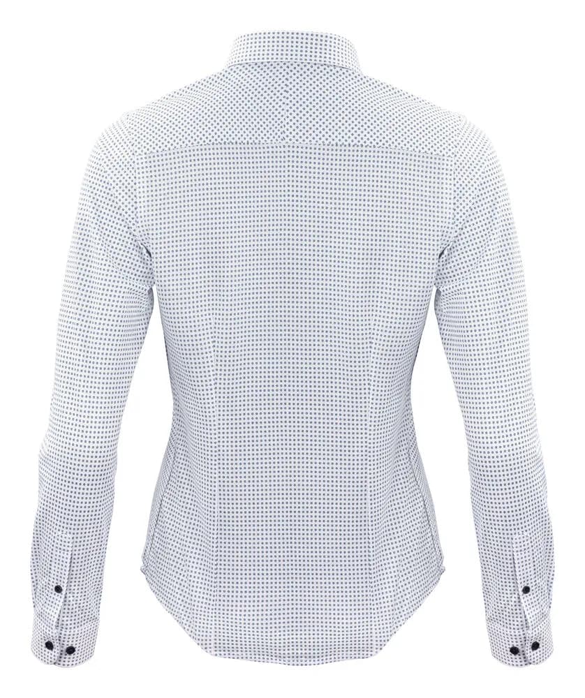 IB131 Pique Knit Damen Blusen - Hellblau Muster