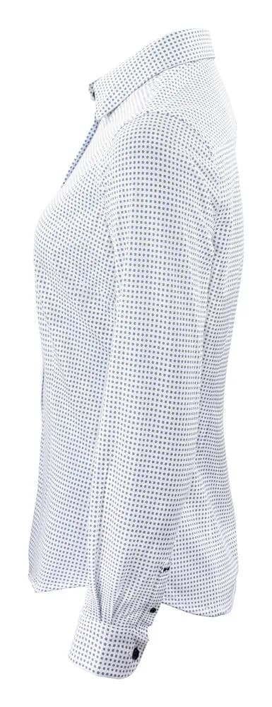 IB131 Pique Knit Damen Blusen - Hellblau Muster
