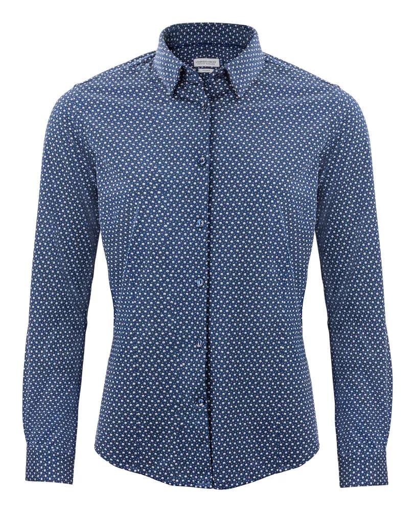 IB131 Pique Knit Damen Blusen - Marine Muster