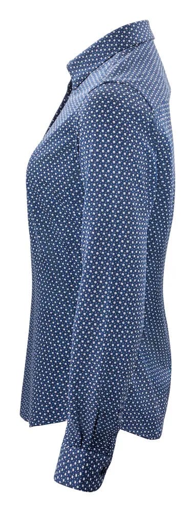 IB131 Pique Knit Damen Blusen - Marine Muster