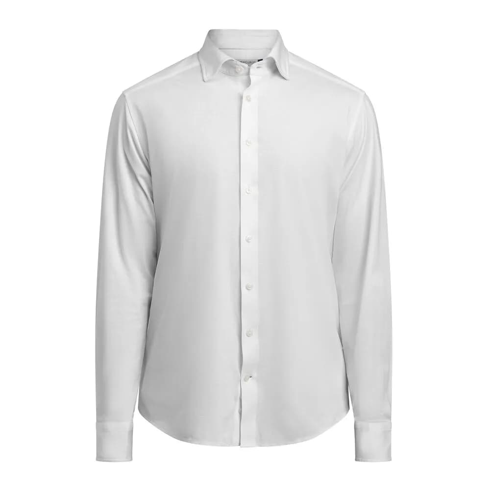 IB132 Interlock Knit Hemd Regular Fit Herren - Weiß