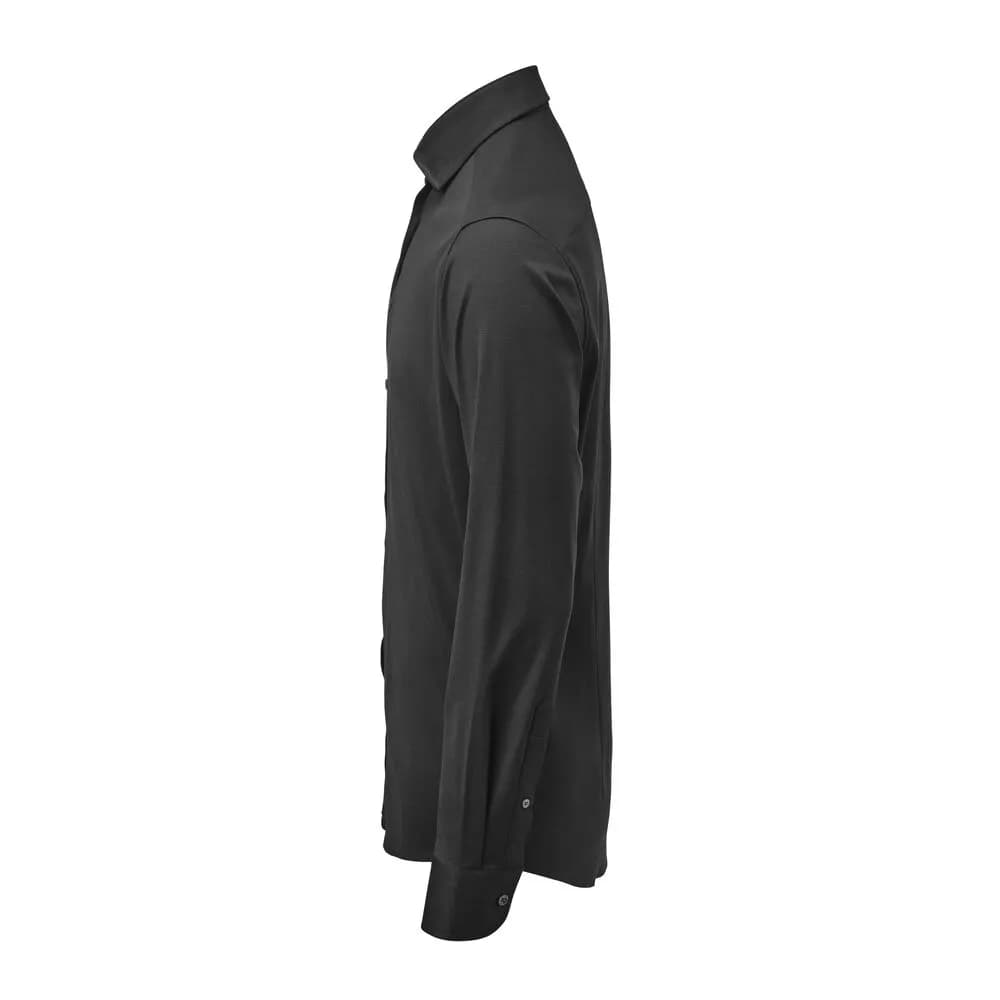 IB132 Interlock Knit Hemd Slim Fit Herren - Schwarz