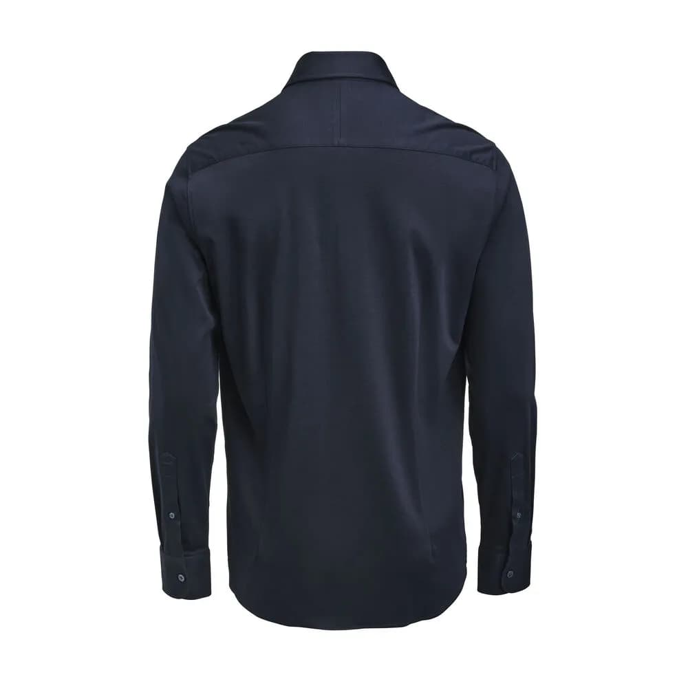 IB132 Interlock Knit Hemd Slim Fit Herren - Marine