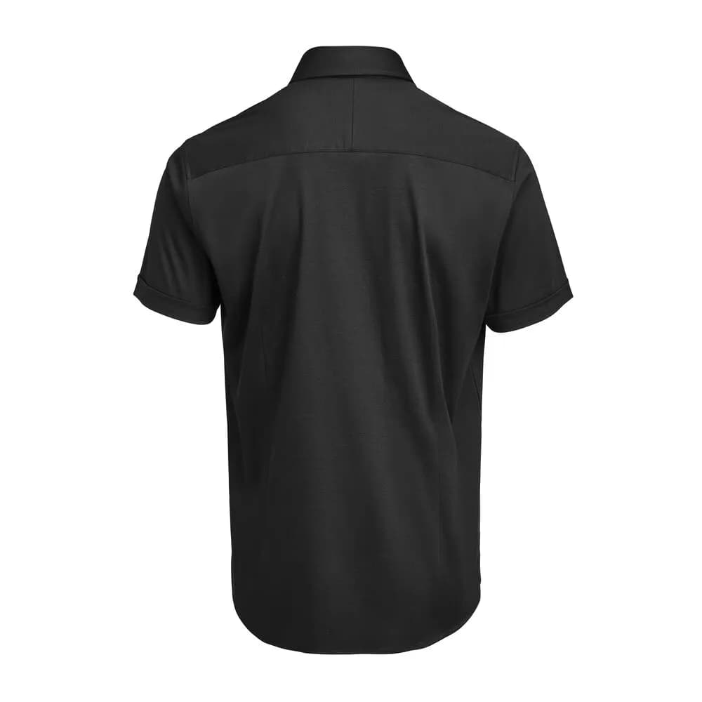 IB132 Interlock Knit S/S Hemd Regular Fit Herren - Schwarz