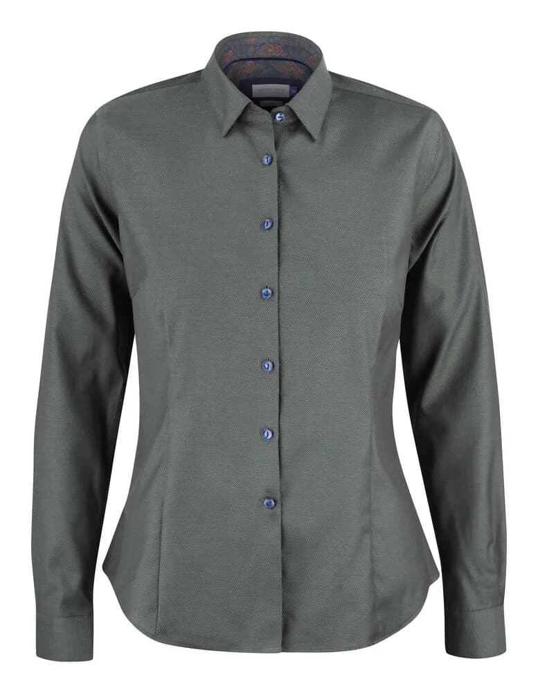 PB142 Oxford Damen Blusen - Grün