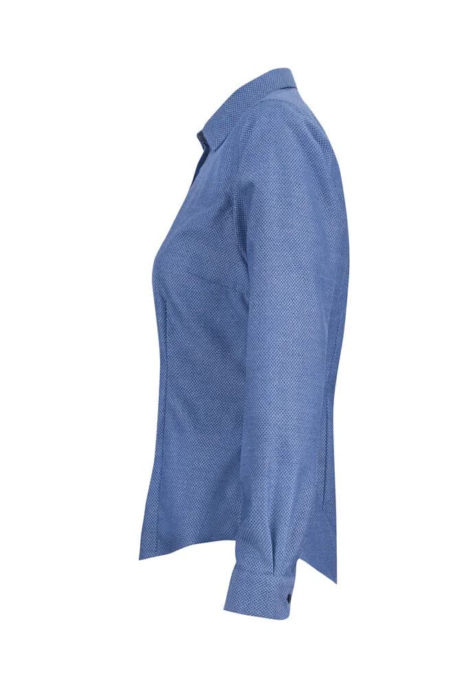 PB144 Brushed Jacquard Damen Blusen - Indigo