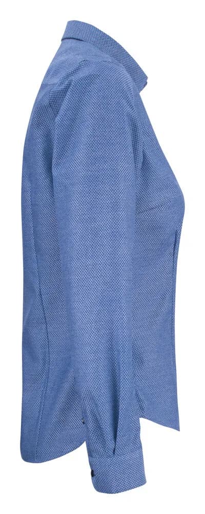 PB144 Brushed Jacquard Damen Blusen - Indigo