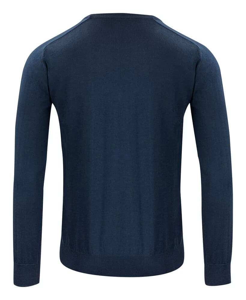 Merino V Strickpullover Herren - Marine