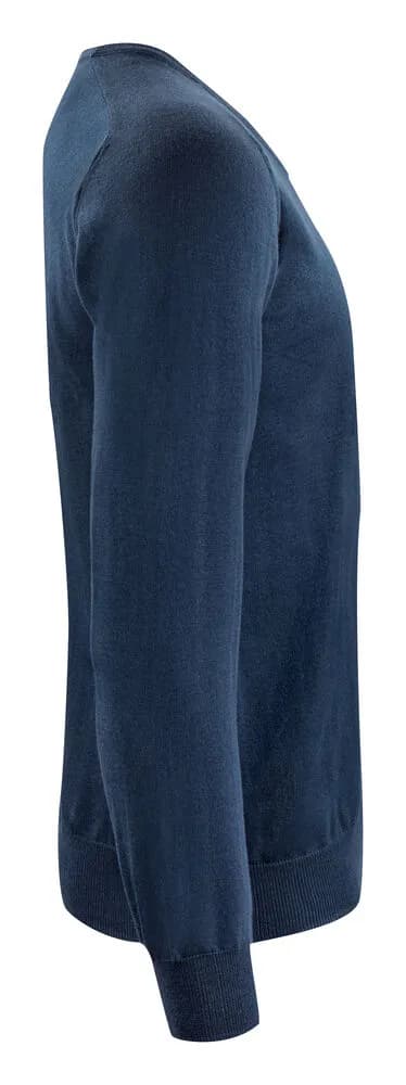 Merino V Strickpullover Herren - Marine