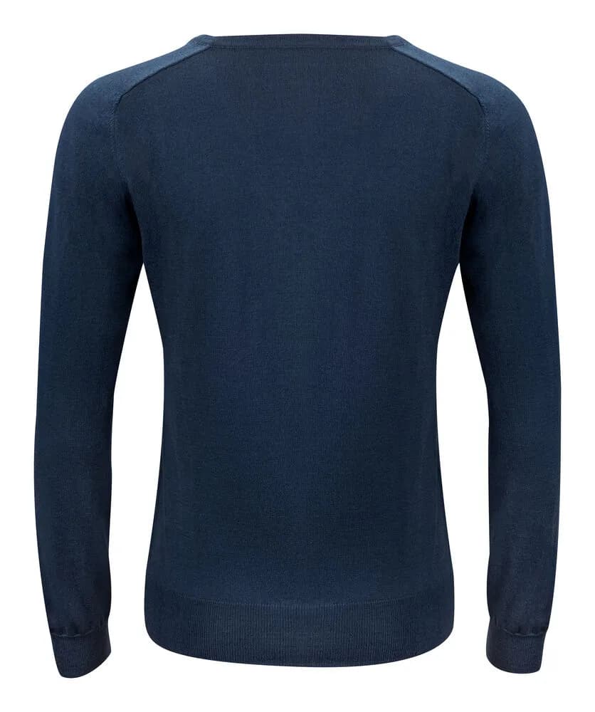 Merino V Strickpullover Damen - Marine