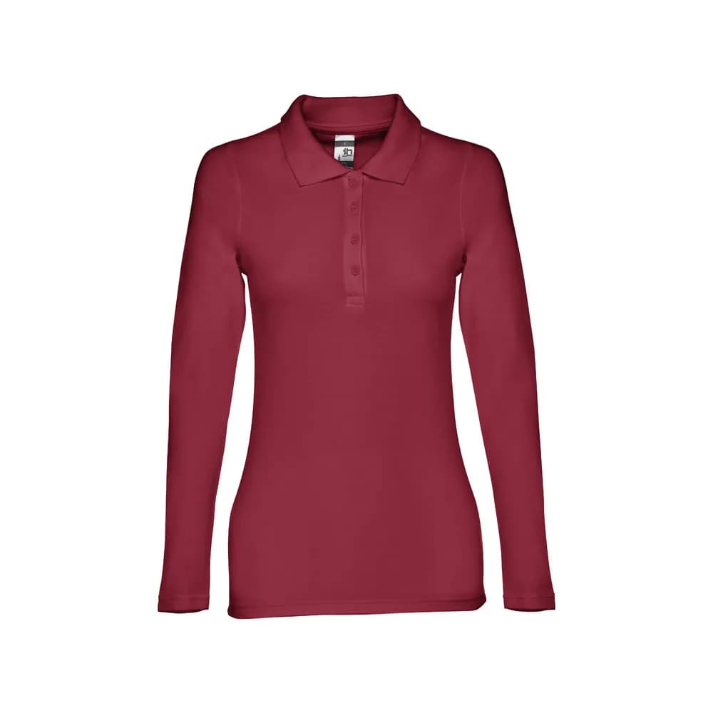 Damen Langarm-Poloshirt - THC BERN WOMEN - Burgunder