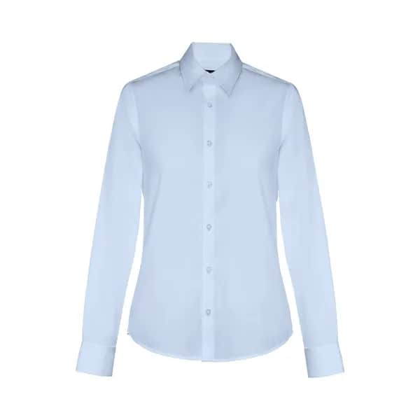 Langärmeliges Popeline-Hemd für Damen - THC PARIS WOMEN - Hellblau