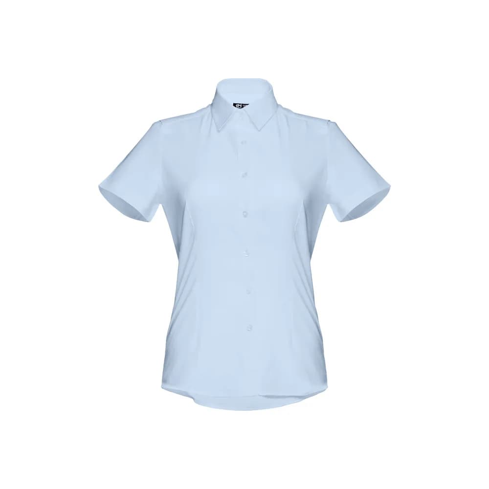 Kurzärmeliges Oxford-Hemd für Damen - THC LONDON WOMEN - Hellblau