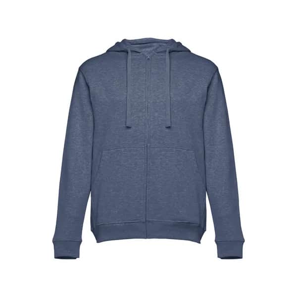 Sweatshirt für Männer aus Baumwolle und Polyester - THC AMSTERDAM - Blau melliert