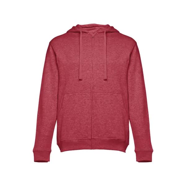 Sweatshirt für Männer aus Baumwolle und Polyester - THC AMSTERDAM - Rot melliert