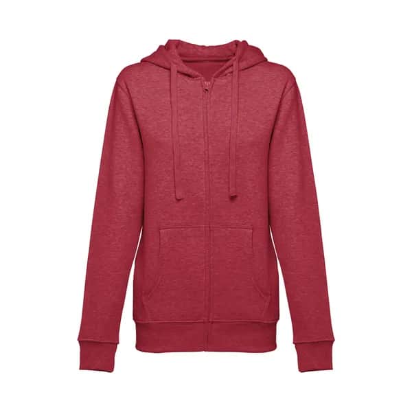 Sweatshirt für Frauen aus Baumwolle und Polyester - THC AMSTERDAM WOMEN - Rot melliert