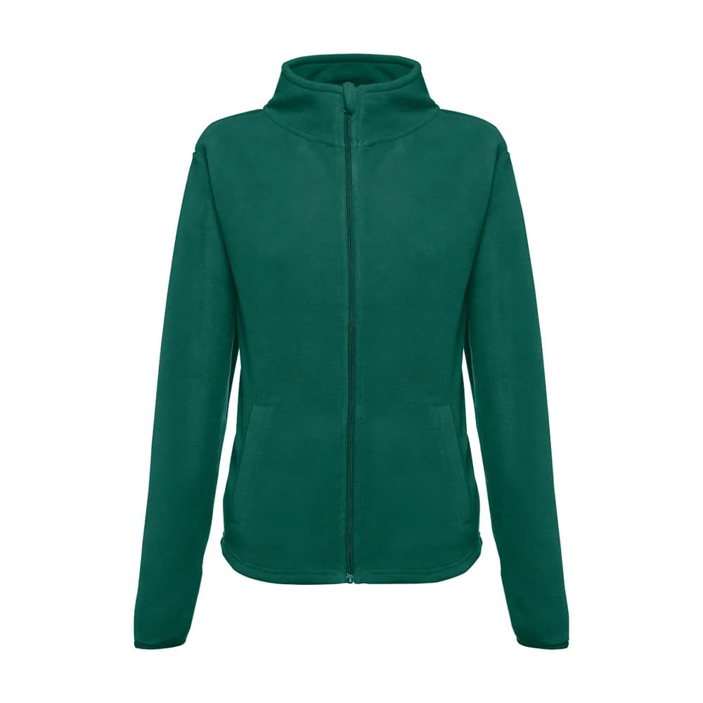 Polarfleecejacke aus Polyester mit Gürtel für Damen - THC HELSINKI WOMEN - Dunkelgrün
