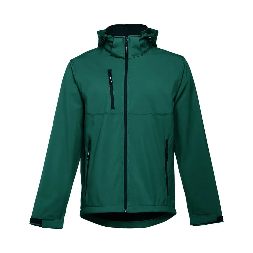 Herren-Softshell-Jacke aus Polyester und Elastan - THC ZAGREB - Dunkelgrün