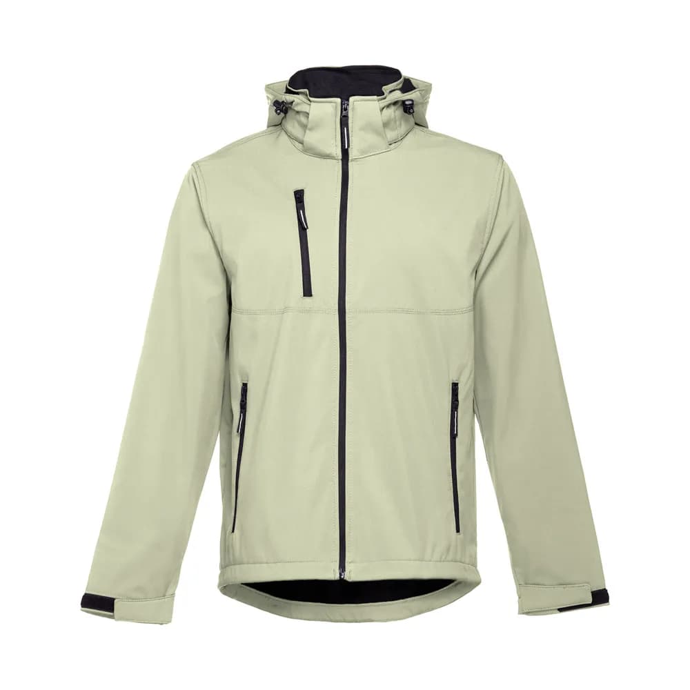 Herren-Softshell-Jacke aus Polyester und Elastan - THC ZAGREB - Pastellgrün