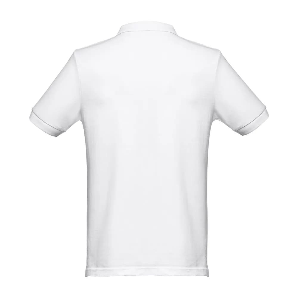 Kurzarm-Poloshirt für Herren aus kardierter Baumwolle - THC MONACO WH - Weiß