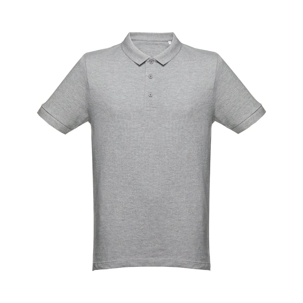 Herren Poloshirt - THC MONACO - Hellgrau melliert