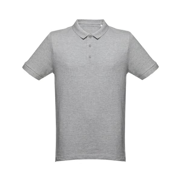 Herren Poloshirt - THC MONACO - Hellgrau melliert