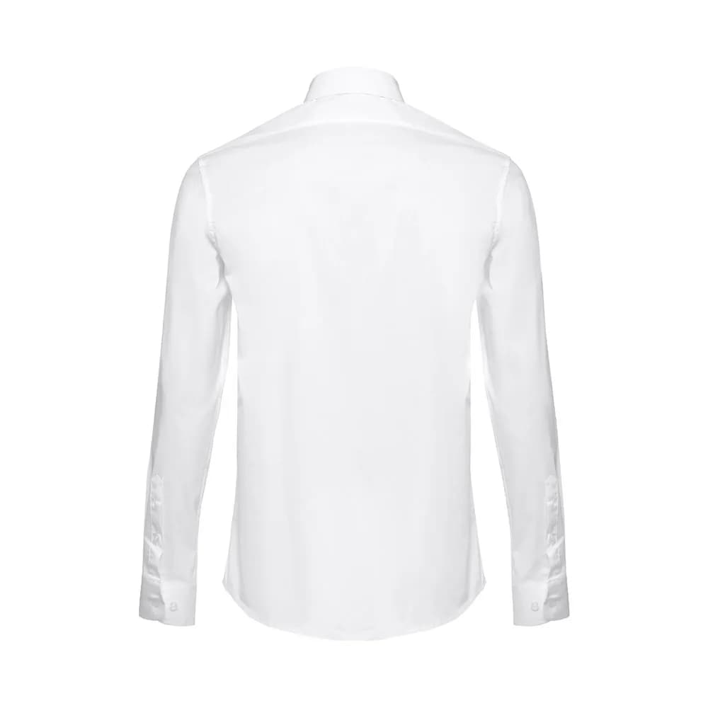 Langärmliges Popeline-Hemd für Herren. Weiße Farbe - THC PARIS WH - Weiß