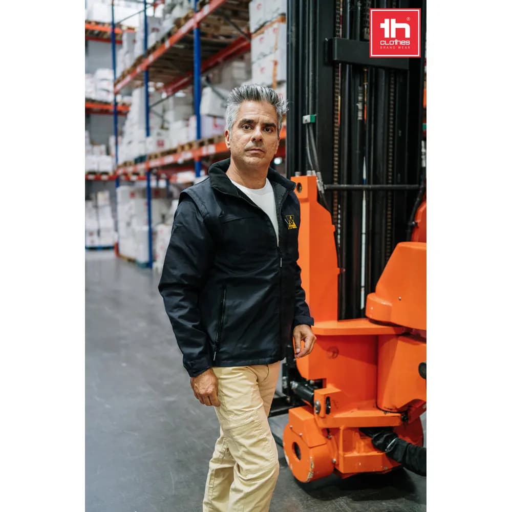 Gefütterte Polyesterjacke (Unisex) - THC ASTANA - Schwarz