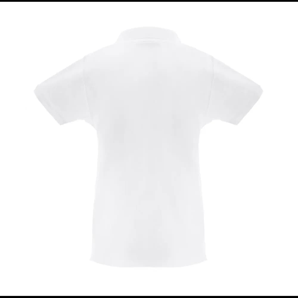Kurzarm-Poloshirt für Damen aus kardierter Baumwolle - THC MONACO WOMEN WH - Weiß