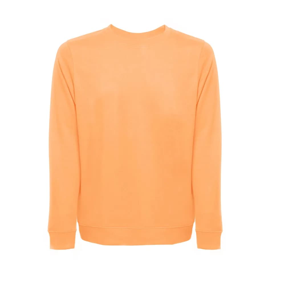 Sweatshirt (unisex) aus italienischem Frottee ohne Knopfleiste - THC COLOMBO - Korallenorange