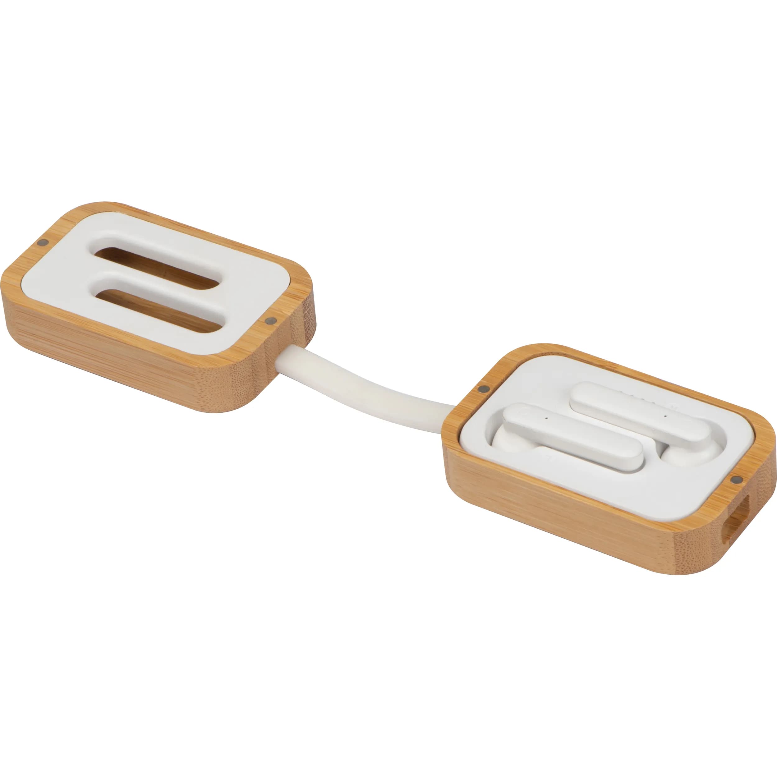 Bluetooth Kopfhörer in einer Bambusbox HAZEL - beige