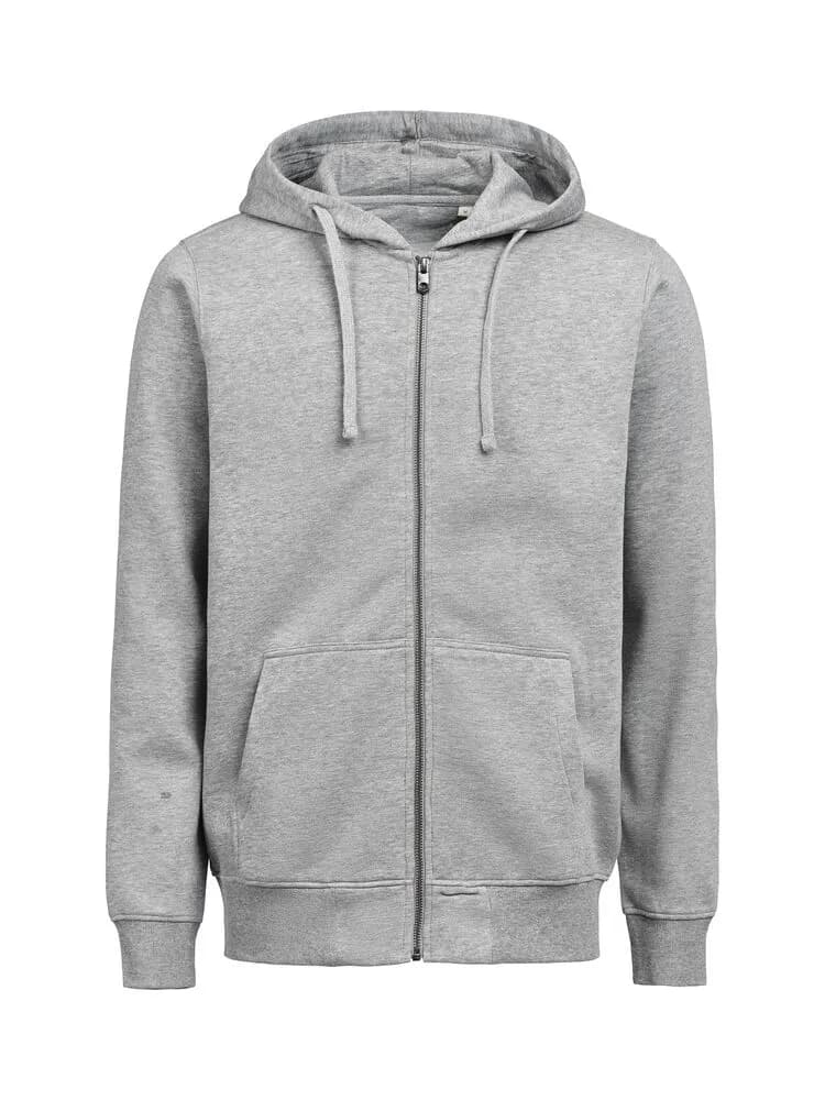 UM Pullover mit Reißverschluss (OCS-RCS) Regular Fit Unisex - Grau Meliert