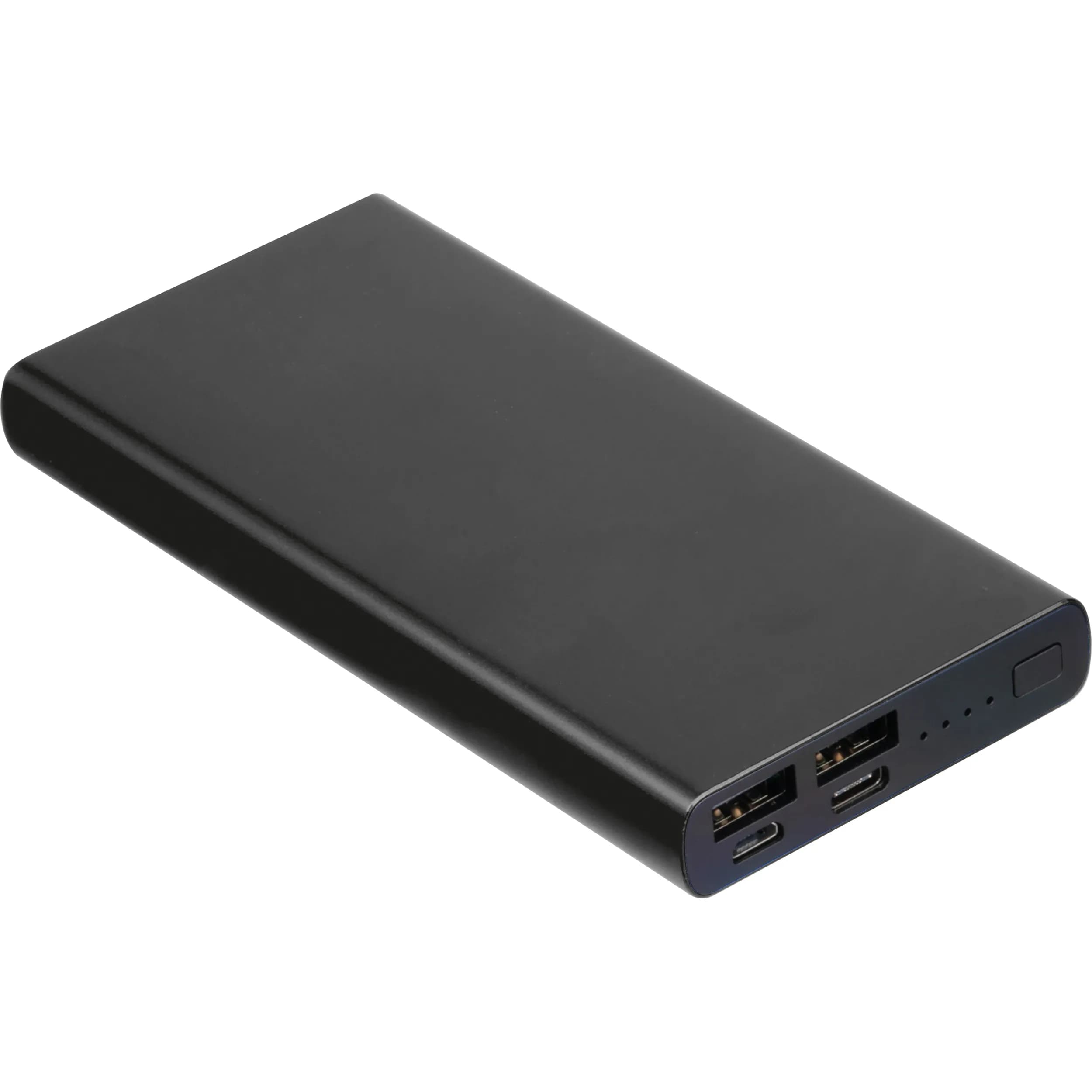 Powerbank aus recyceltem Aluminium 10.000 mAh GIORGIA - schwarz