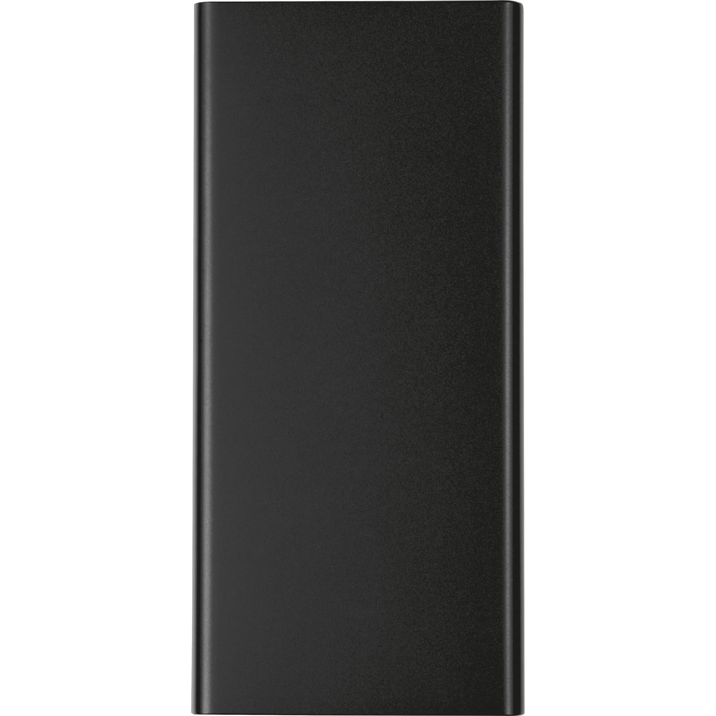 Powerbank aus recyceltem Aluminium 10.000 mAh GIORGIA - schwarz