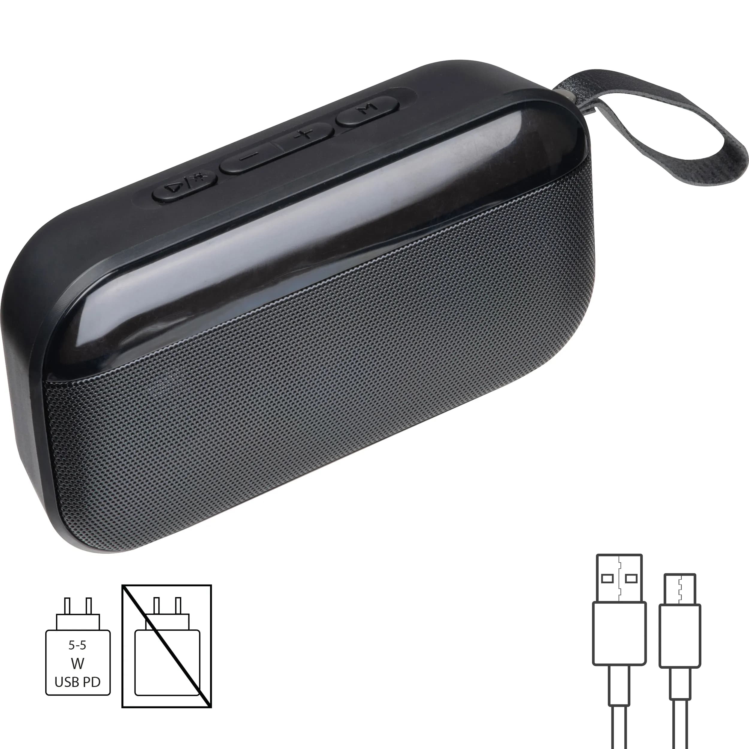 Lautsprecher mit LED Licht MIRELA - schwarz