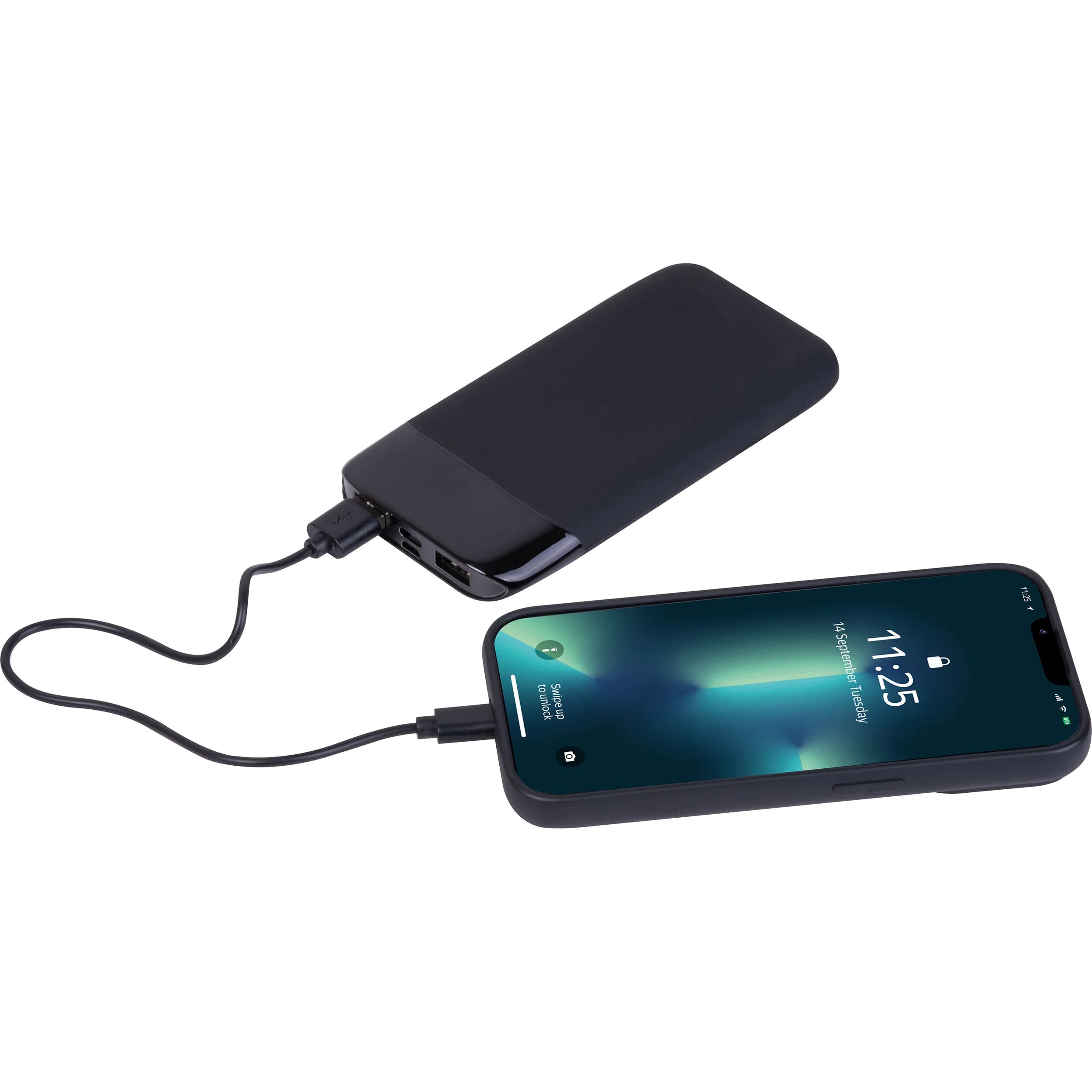 8.000 mAh Powerbank mit leuchtendem Logo FLOYD - schwarz