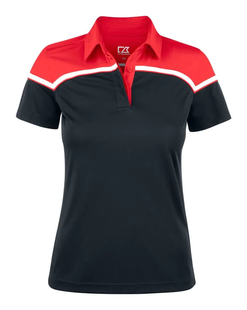 Seabeck Polo Ladies - Black/Red