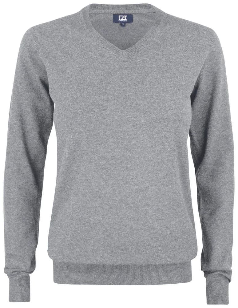 Oakville V-neck Ladies - Grey Melange