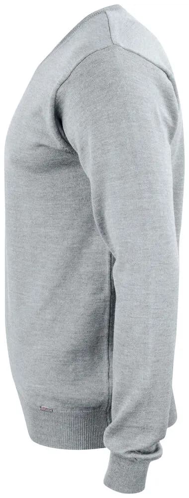 Everett V-neck Men - Grey Melange