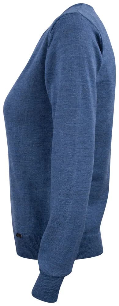 Everett V-neck Ladies - Denim Melange