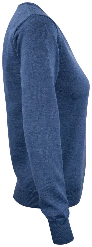 Everett V-neck Ladies - Denim Melange