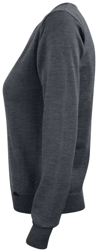 Everett V-neck Ladies - Anthracite Melange